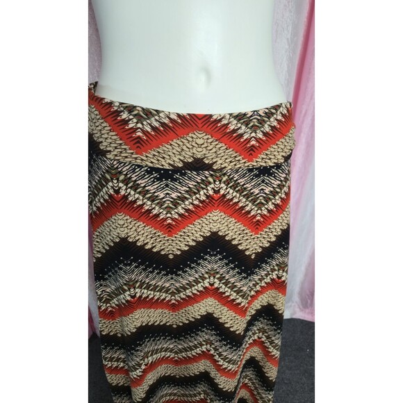 Hot Kiss Aztec Pull-On Super Soft Stretch Maxi Skirt Size Small Medium - Picture 5 of 8